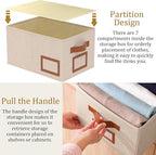 OUTBROS Foldable Storage Box for Shelves, 15.7 x 11.8 x 7.9 inch Fabric Baskets - Image 7