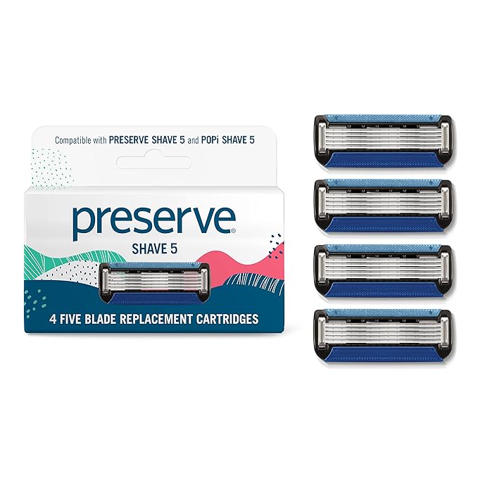 Preserve Shave 5 Razor Blades Refills by Preserve