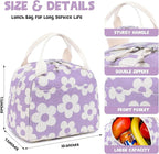 Bluboon Lunch Bag for Women Men Cute Corduroy Lunch Tote Bags Reusable - Image 4