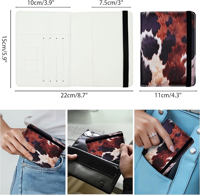 Passport Holder for Women and Men PU Leather Passport Cover for Travel - Image 4