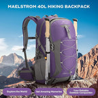 Maelstrom Hiking Backpack, Camping Backpack, 40L Waterproof Hiking Daypack - Image 7