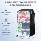 SPARTER Backpack Cooler Insulated Leak Proof 33/49 Cans, 2 Insulated - Image 2