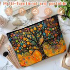 Cosmetic Bags Travel Makeup Toilet Case Waterproof Pouch for Women Girls 6.7X9.45inches - Whimsical Chromatic Arbor
