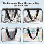 APREUTY Clear Makeup Bags, TSA Approved 3 Pcs Large Cosmetic Makeup Bags Set - Image 4