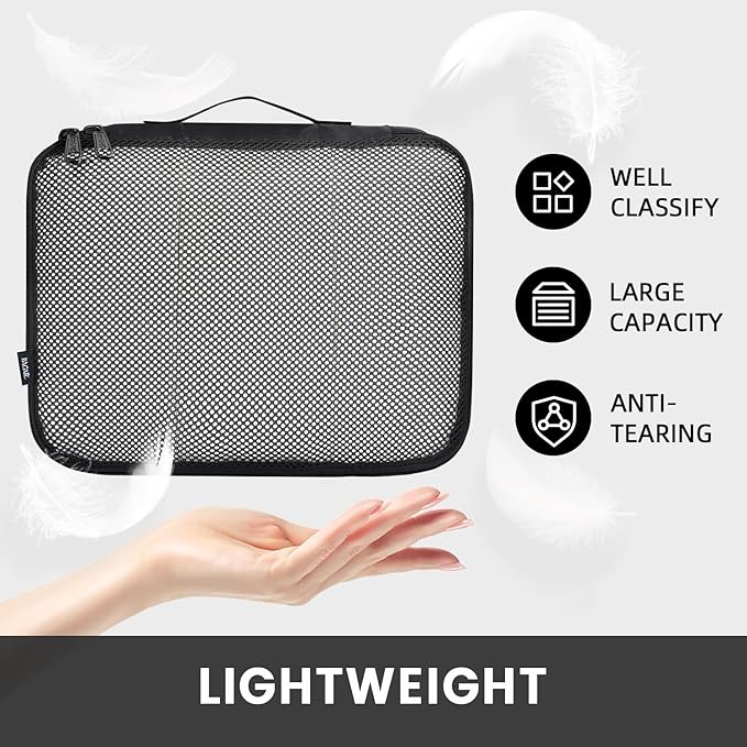 BAGAIL 6 Set Packing Cubes Luggage Packing Organizers - Image 3