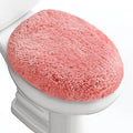 Microfiber Elongated Toilet Seat Cover 19.5"x 15" Machine Washable Solid Toilet by Baahrnom