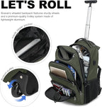 Boavan Rolling Backpack, 17 inch Water Resistant Wheeled Backpack, Carry on - Image 6