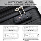 Hanke 24 Inch Expandable Checked Luggage Lightweight PC Hard Shell luggage - Image 6
