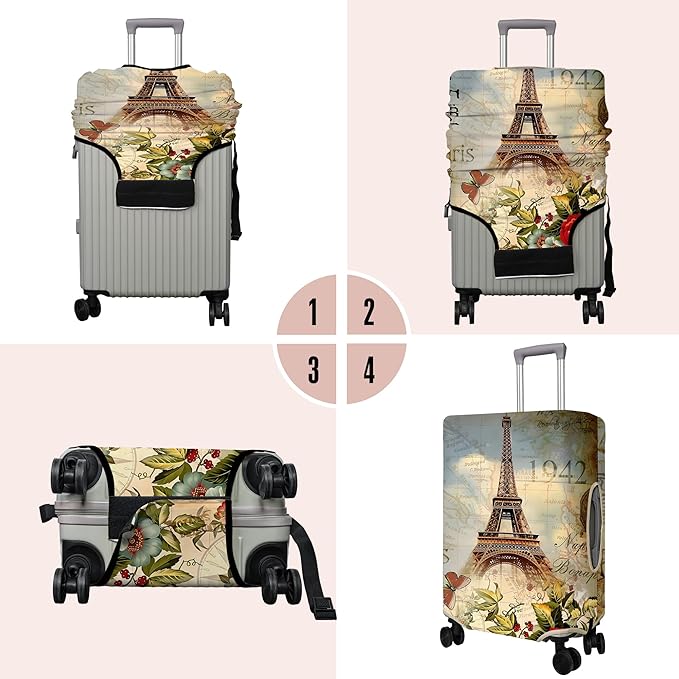 Travel Luggage Cover Suitcase Protector Fits 18-32 Inch Wheel Covers - Image 3