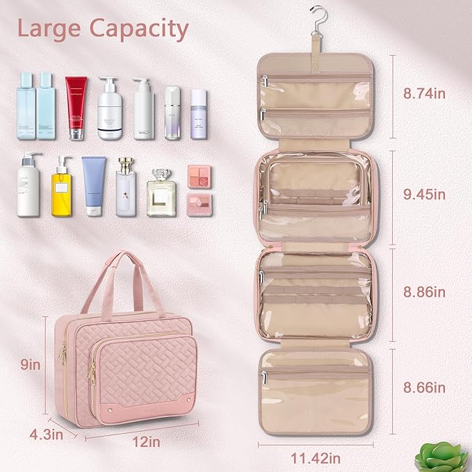 Wedama Toiletry Bag for Women, Hanging Travel Toiletry Bag - Image 4