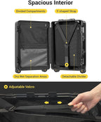 LEVEL8 Zipperless Carry On Suitcase Airline Approved - Image 6