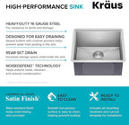 KRAUS Kore 21-Inch Undermount Workstation 16 Gauge Single Bowl Stainless Steel - Image 13