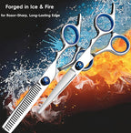 MEUUT Hair Cutting Scissors Set 6.5 Inch - Hair Thinning Scissor & Hair Cutting Shears with Styling Comb, Texturizing and Precision Cutting Scissor for Salon & Home Use