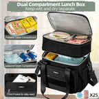 Weitars Lunch Box for Men Women Dual Compartment Lunch Box Heavy Duty Large - Image 3