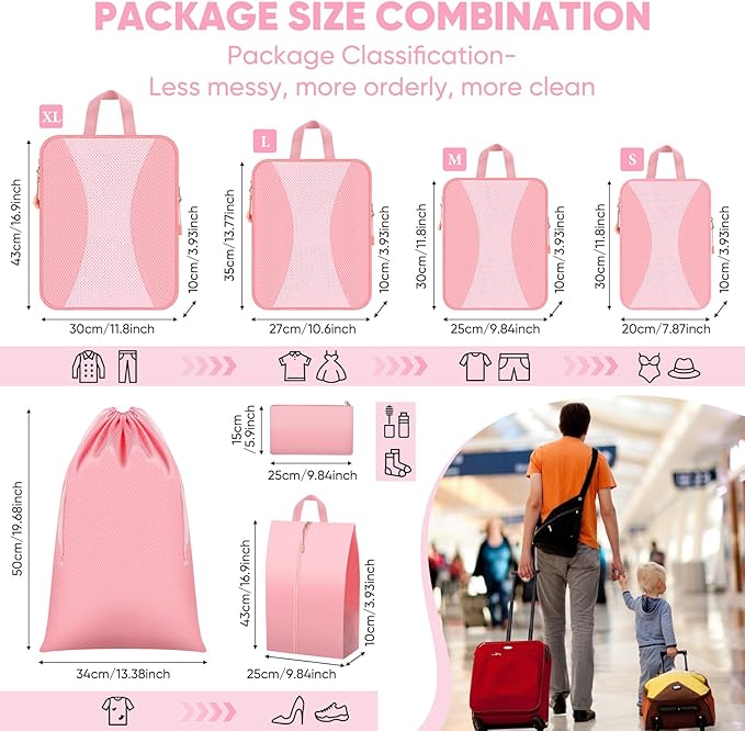 8 Set Compression Packing Cubes - Image 4