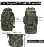 Hiking Backpack for Men 70L/100L Camping Backpack Military Rucksack Molle 3 - Image 2