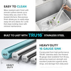 Kraus KHU101-24L Standart PRO 24-inch Undermount 16 Gauge Single Bowl Laundry - Image 10
