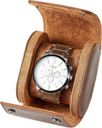 MR.OKAY Single Watch Travel Case-Classic Leather Watch Case by MR.OKAY