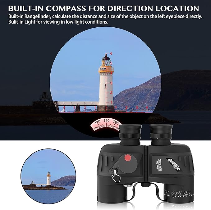 Aomekie 10x50 Binoculars for Adults Marine Military Binoculars Waterproof - Image 5