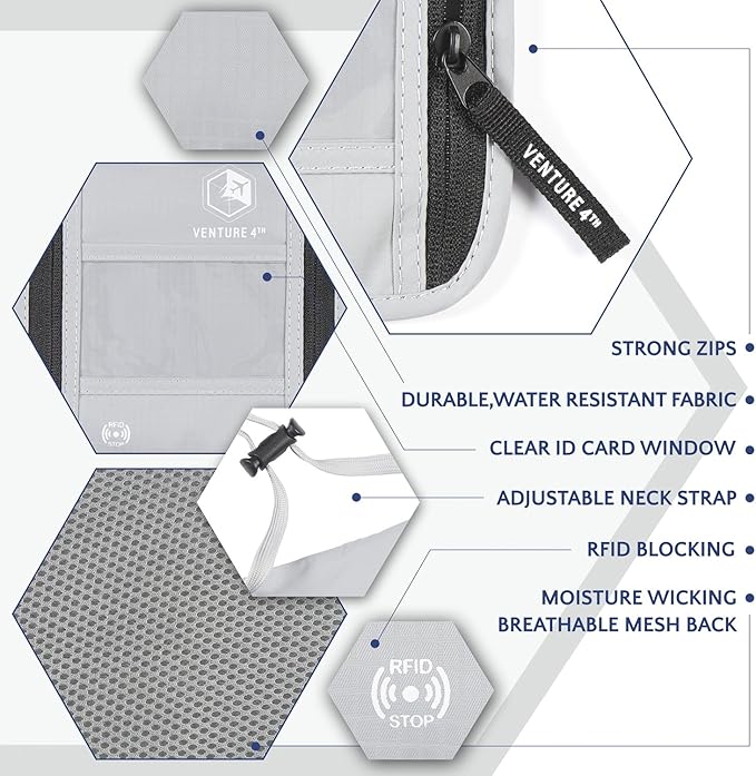 VENTURE 4TH Passport Holder Neck Wallet - Image 5
