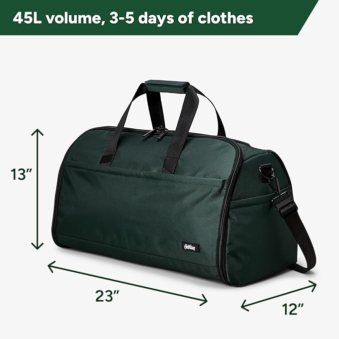 Halfday Convertible 2-in-1 Premium Garment Duffel Weekender Bag 45L | - Image 6