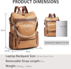 Shrrie Vegan Leather Laptop Backpack - Image 3