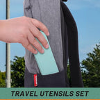 8 Picec Travel Utensils Camping utensils Travel Silverware Set - Image 6