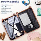 Hoteel 4 Piece Luggage Set Carry on ABS+PC Hard Shell Suitcase - Image 6