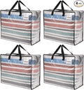 VENO 4 Pack Heavy Duty Moving Bags, Storage Bags, Packing Supplies, Top Zipper by Veno