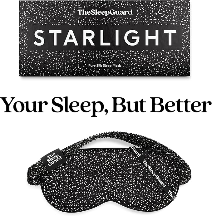 Pure Silk Sleep Mask Light Blocking Travel Essentials. Eye Masks - Image 6