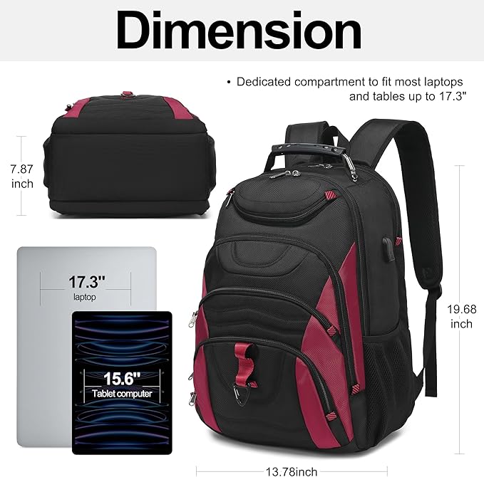 Boavan Laptop Backpack for men, 17.3 inch Laptop Bag - Image 2
