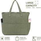 LEDAOU Large Beach Tote Bag Women Waterproof Sandproof Zipper Beach Tote Bag - Image 3