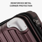 LEVEL8 Grace Carry On Luggage Airline Approved, 20 Inch Expandable Hardside - Image 5