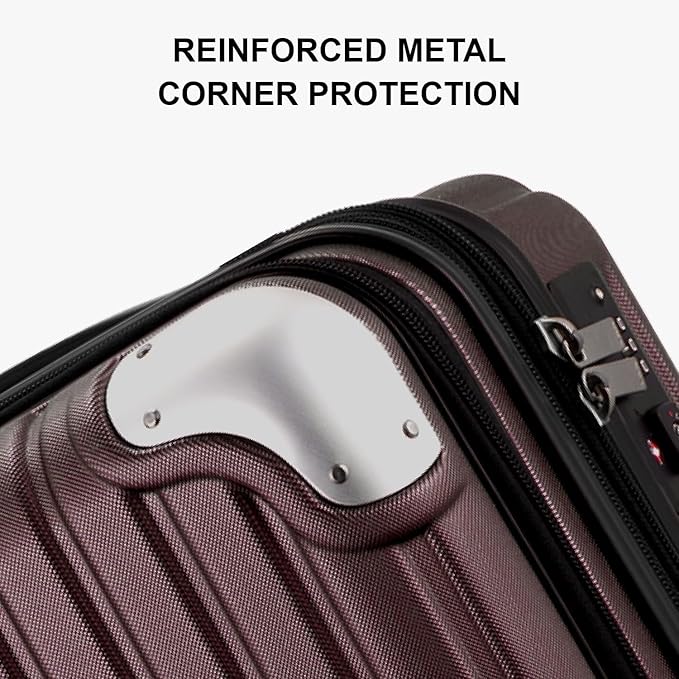 LEVEL8 Grace Carry On Luggage Airline Approved, 20 Inch Expandable Hardside - Image 5