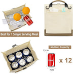 SUNNY BIRD Insulated Lunch Bag Rolltop Lunch Box Medium Lunch Cooler Tote - Image 3