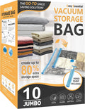 10 Jumbo Vacuum Storage Bags, Space Saver Bags Compression Storage Bags by CozyEssential