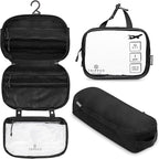 Toiletry Bag Kit Set: Hanging Travel Toiletry Bag + 311 TSA Cosmetic Liquid Bag by TRIPPEDTravelGear