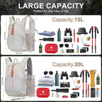 15L Small Hiking Backpack for Men Women Foldable Packable Back Pack Ultralight - Image 5