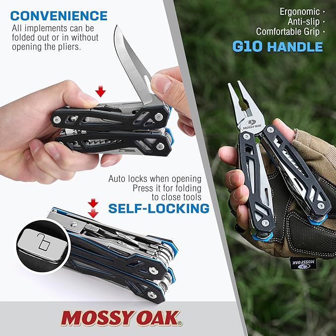 MOSSY OAK Multitool, 21-in-1 Stainless Steel Pocket Knife - Image 3