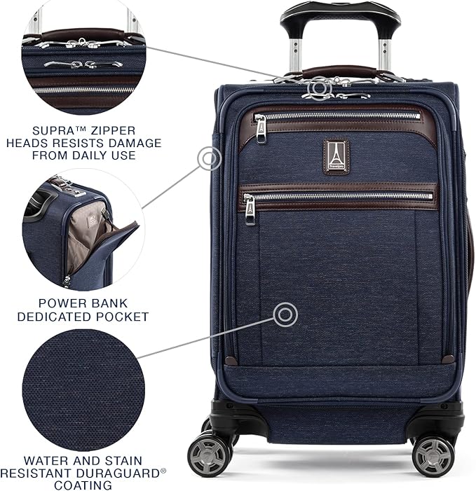 Travelpro Platinum Elite Softside Expandable Carry on Luggage, 8 Wheel Spinner - Image 3