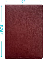 Personalized Monogrammed Merlot Leather RFID Passport Wallet - Image 4