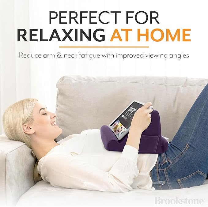 Brookstone, Memory Foam Lap Desk Tablet Holder, Holds Phones, E-Book Readers - Image 2