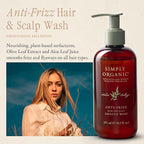 SIMPLY ORGANIC Frizz Control Hair Shampoo Scalp Wash Made in Italy, All Natural - Image 2