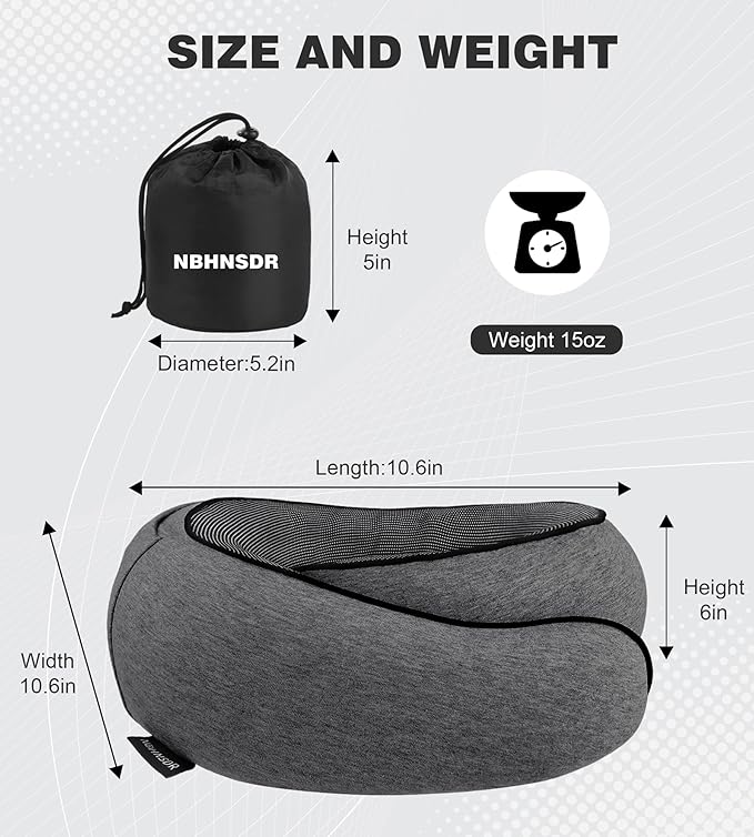 Airplane Travel Pillow, Memory Foam Travel Pillow, Suitable - Image 2