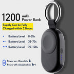 PZOZ Portable Apple Watch Wireless Travel Charger, 1200mAh Power Bank iWatch - Image 3