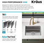 KRAUS Dex 21-inch Undermount 16 Gauge Stainless Steel Single Bowl Kitchen Sink - Image 4