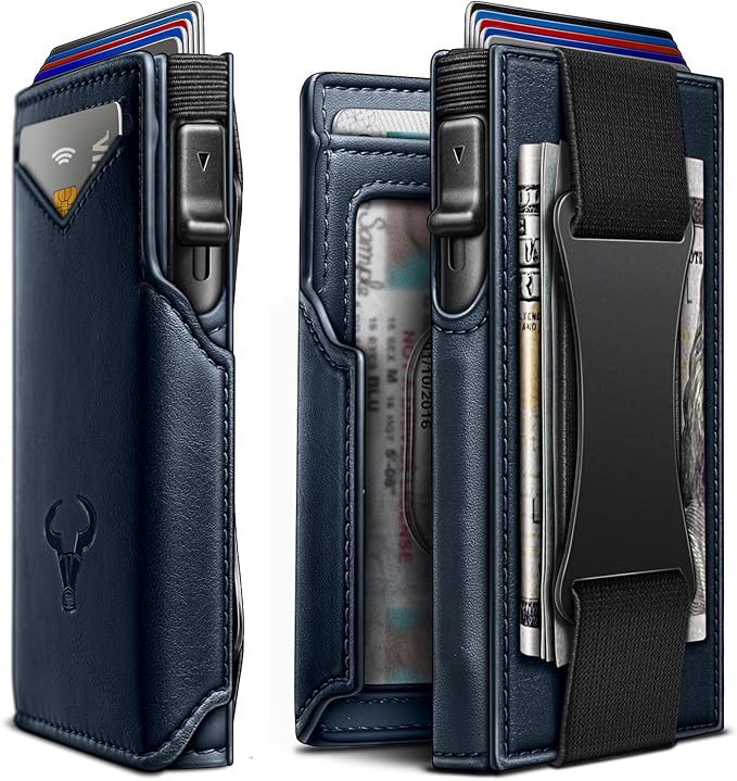 BULLIANT Men Wallet Gift Boxed, Slim Front Pocket Wallet Money Clip Card Holder by BULLIANT