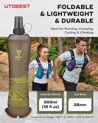 UTOBEST 500ml Soft Flask, 2 Pack Flexible TPU Hydration Water Bottle, - Image 7