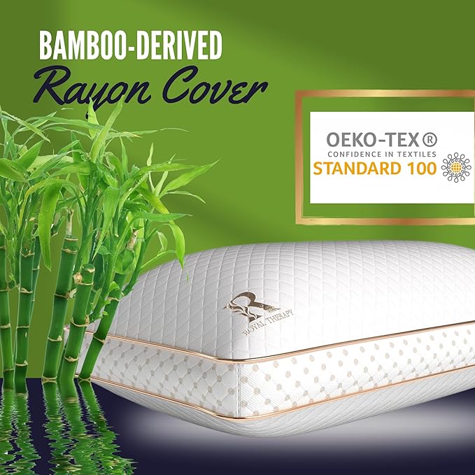 Royal Therapy King Memory Foam Pillow, Adjustable Shredded Odor-Free Pillow - Image 4