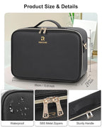 Relavel Makeup Train Case With LED Mirror, Professional Travel Cosmetic Bag - Image 4